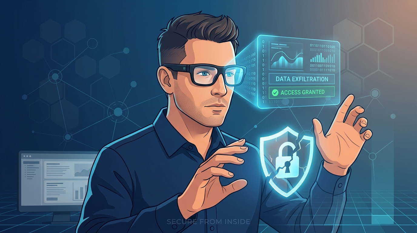 The Augmented Insider: Data Exfiltration via Autonomous AR Glasses