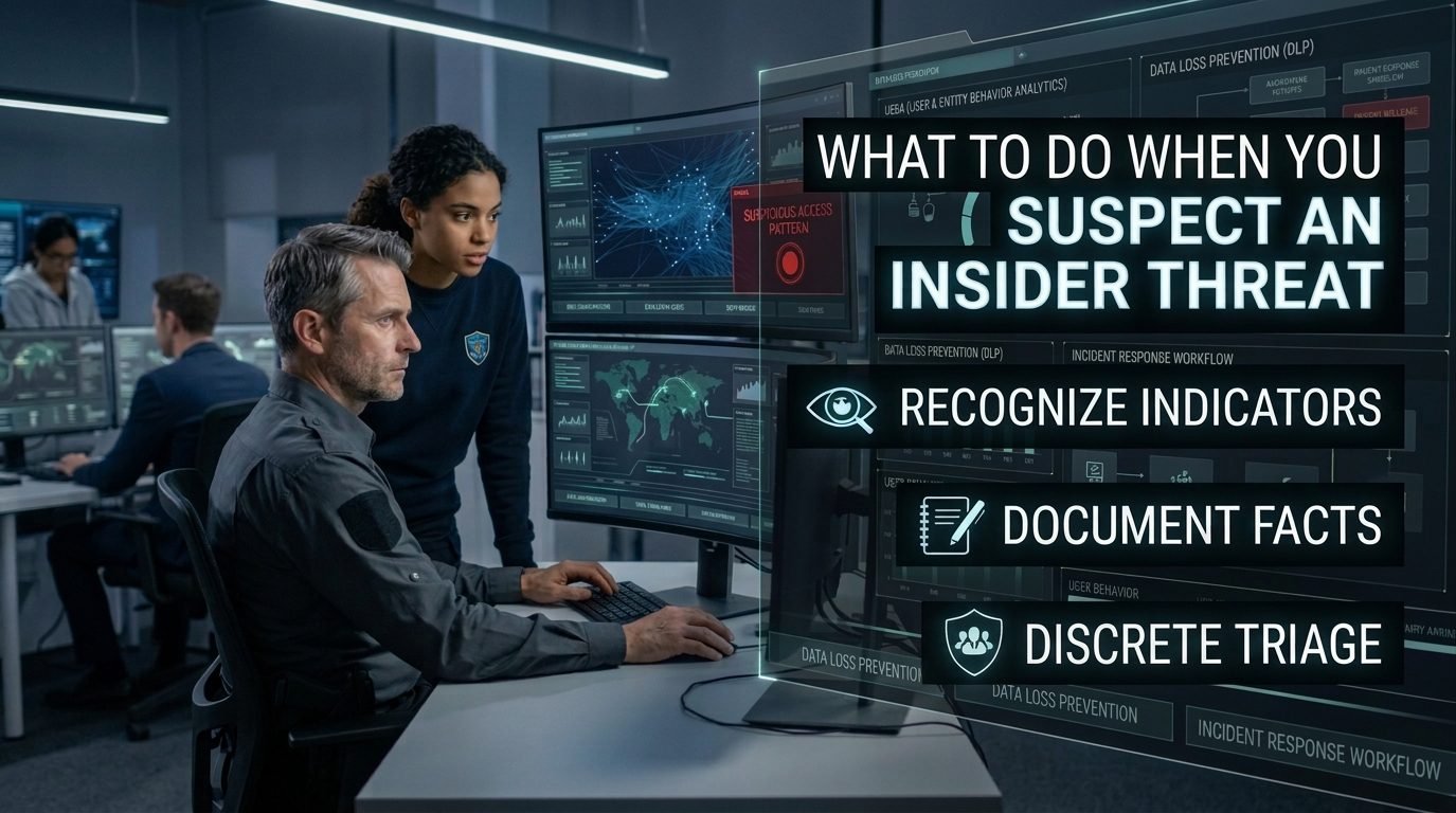 What to Do When You Suspect an Insider Threat: A Practical Guide for Managers and Leaders